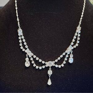 Icing silver-plated elegant necklace 17"